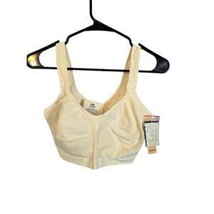 Truekind Daily Comfort Wirefree Shaper Bra Cream 2XL New With Extender #10022